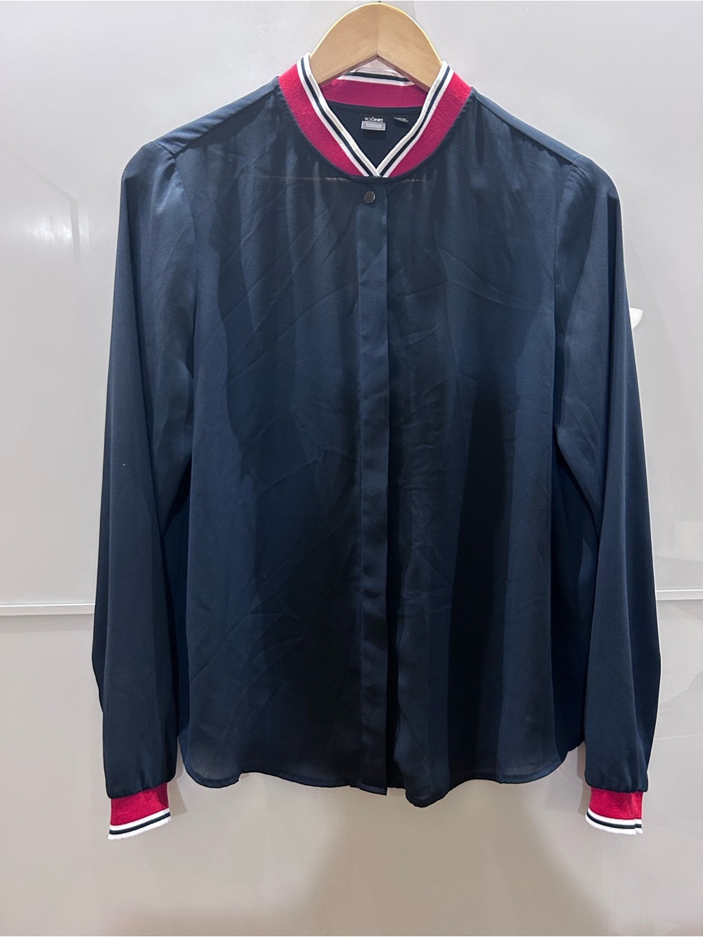 Simons Navy Jacket with Red and White Trim